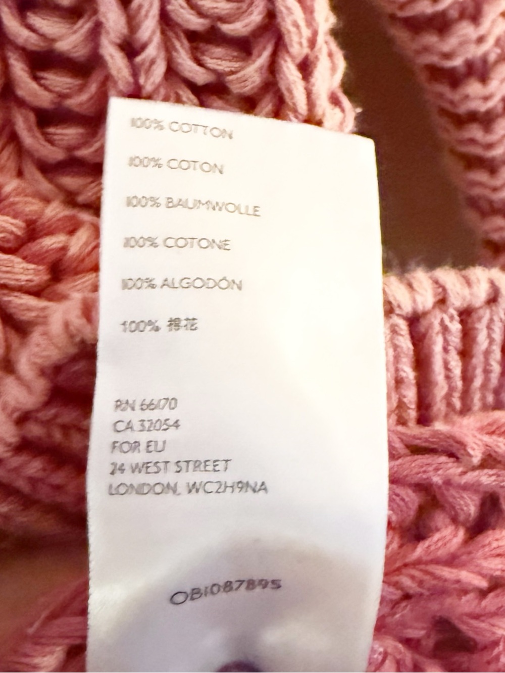 Free People Sweetheart Chunky Knit Sweater Pink Striped Hi-Low XL NWT - Picture 7 of 7